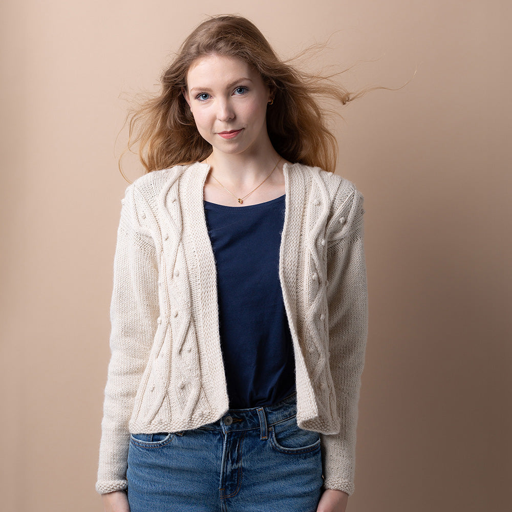 Pascuali Mad Love cardigan Marina Storm schema maglia trecce