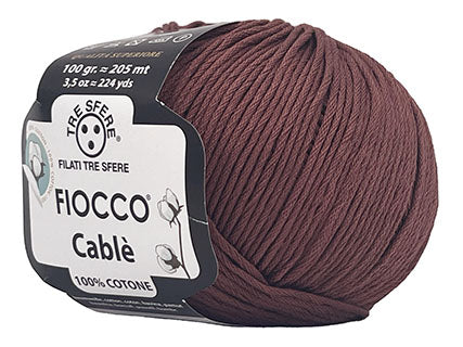 Il Filo di Arianna Fiocco Cable cotone gomitolo 100 g tinta unita