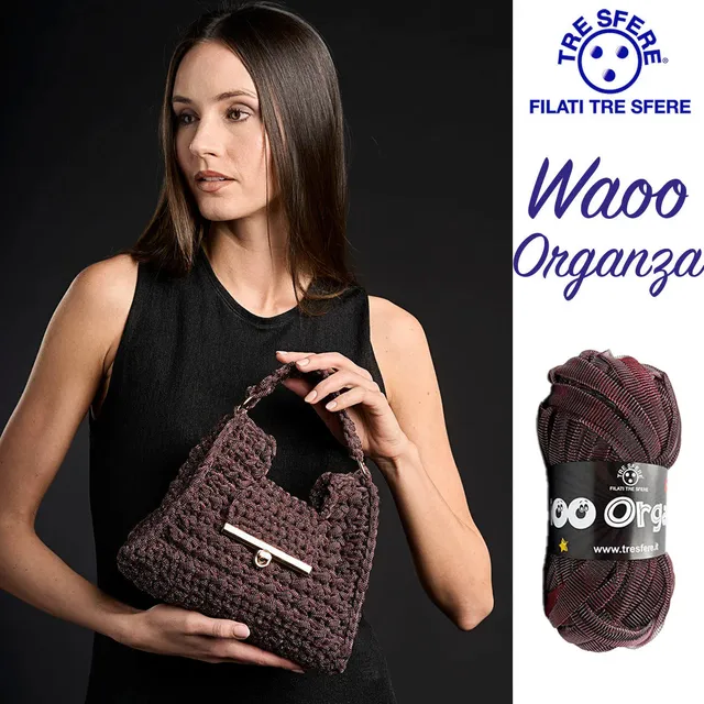 Il Filo di Arianna Waoo Organza fettuccia 100g glitter
