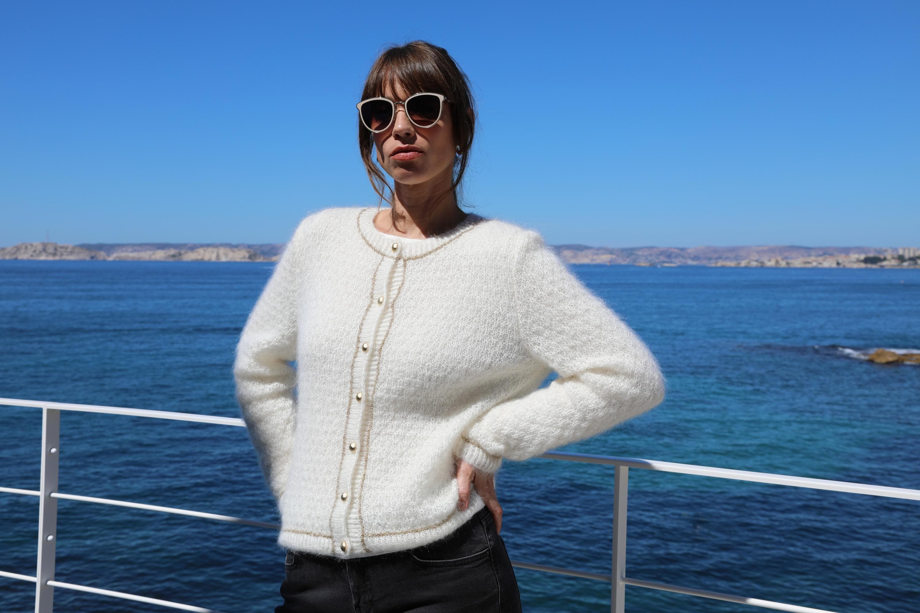 Anny Blatt Rosalia kit maglia cardigan mohair seta