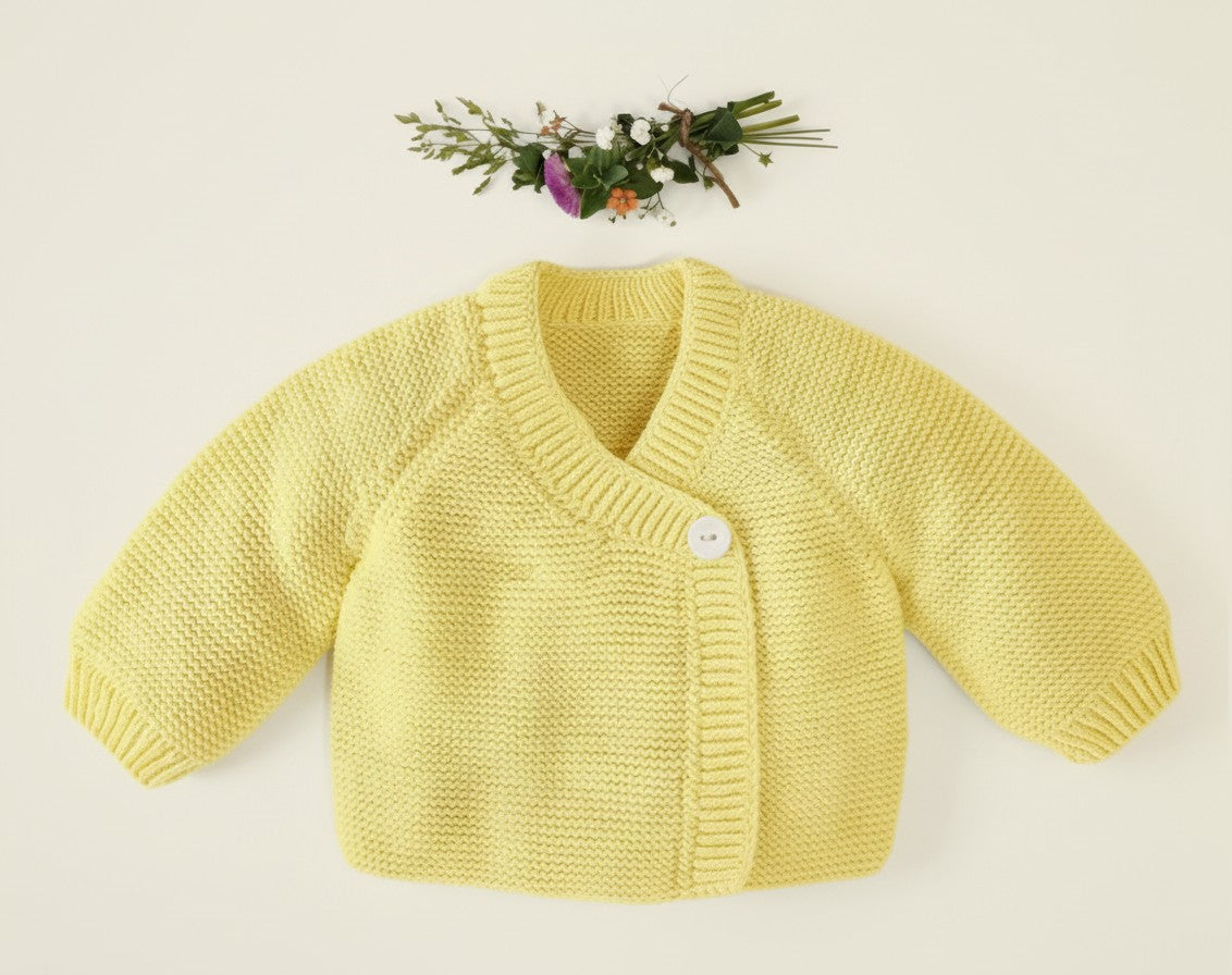 Anny Blatt Baby Myrte kit golfino merino mimosa taglia 1