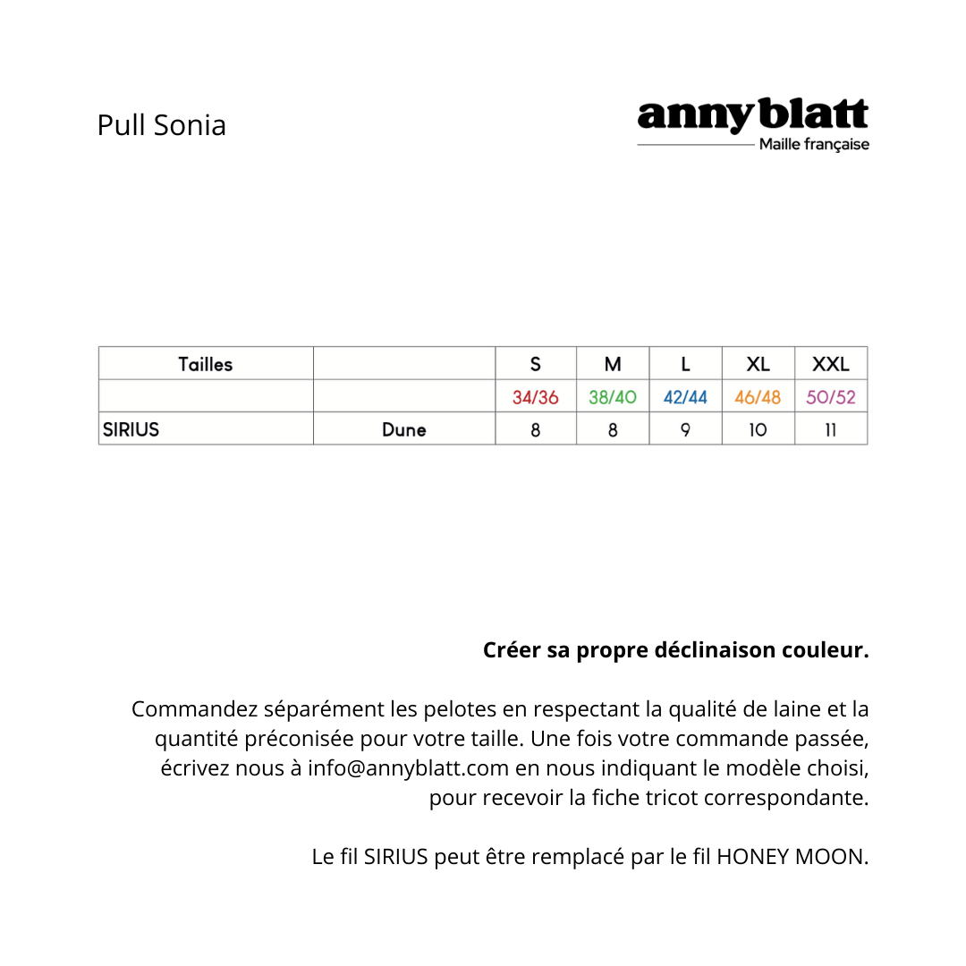 Annyblatt Sirius Sonia kit maglia S dune mohair e seta