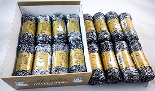 Morillas Zepelines Bombilla N.5 filo uncinetto nero 16x85 g