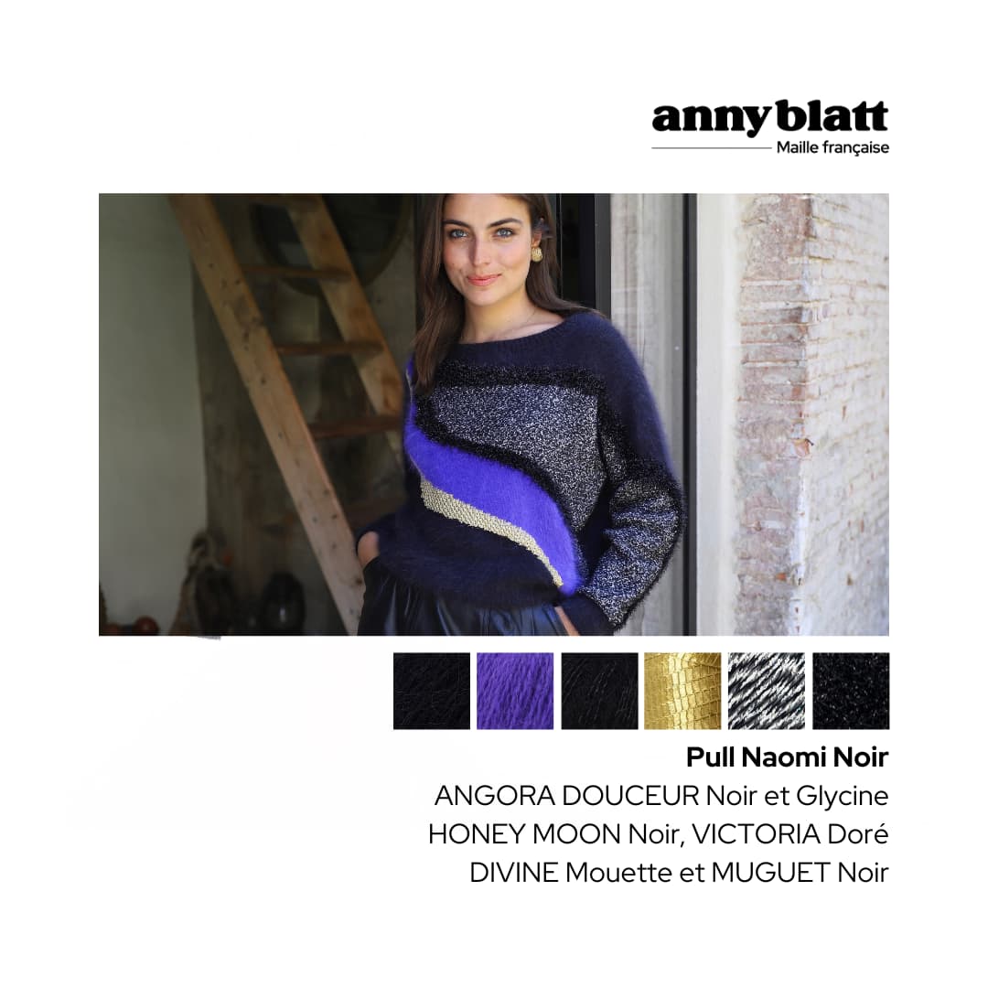 Anny Blatt Naomi pullover kit maglia angora jacquard