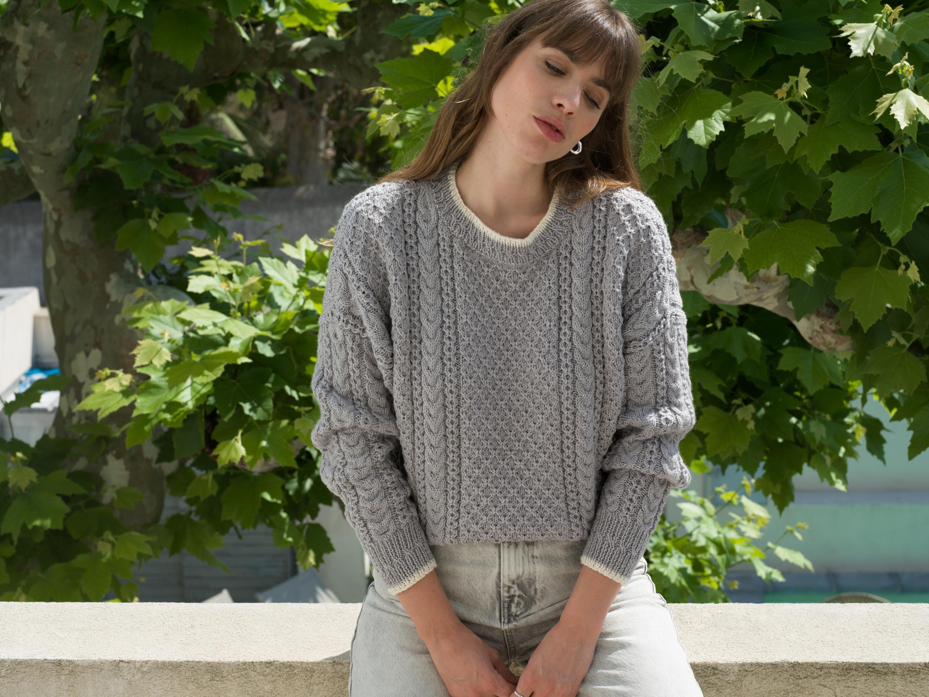 Annyblatt Beatrix kit maglia Givre merino trecce
