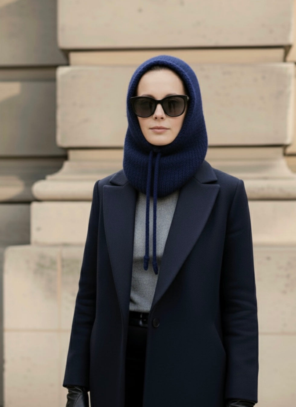 Anny Blatt Karina balaclava da lavorare blu
