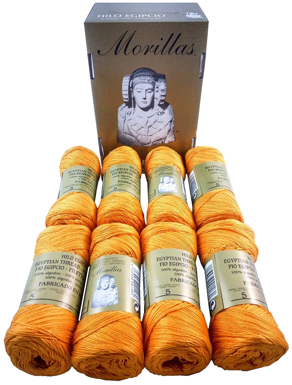 Morillas Zepelines Ne 5/2 cotone perlato 8pz arancione 16