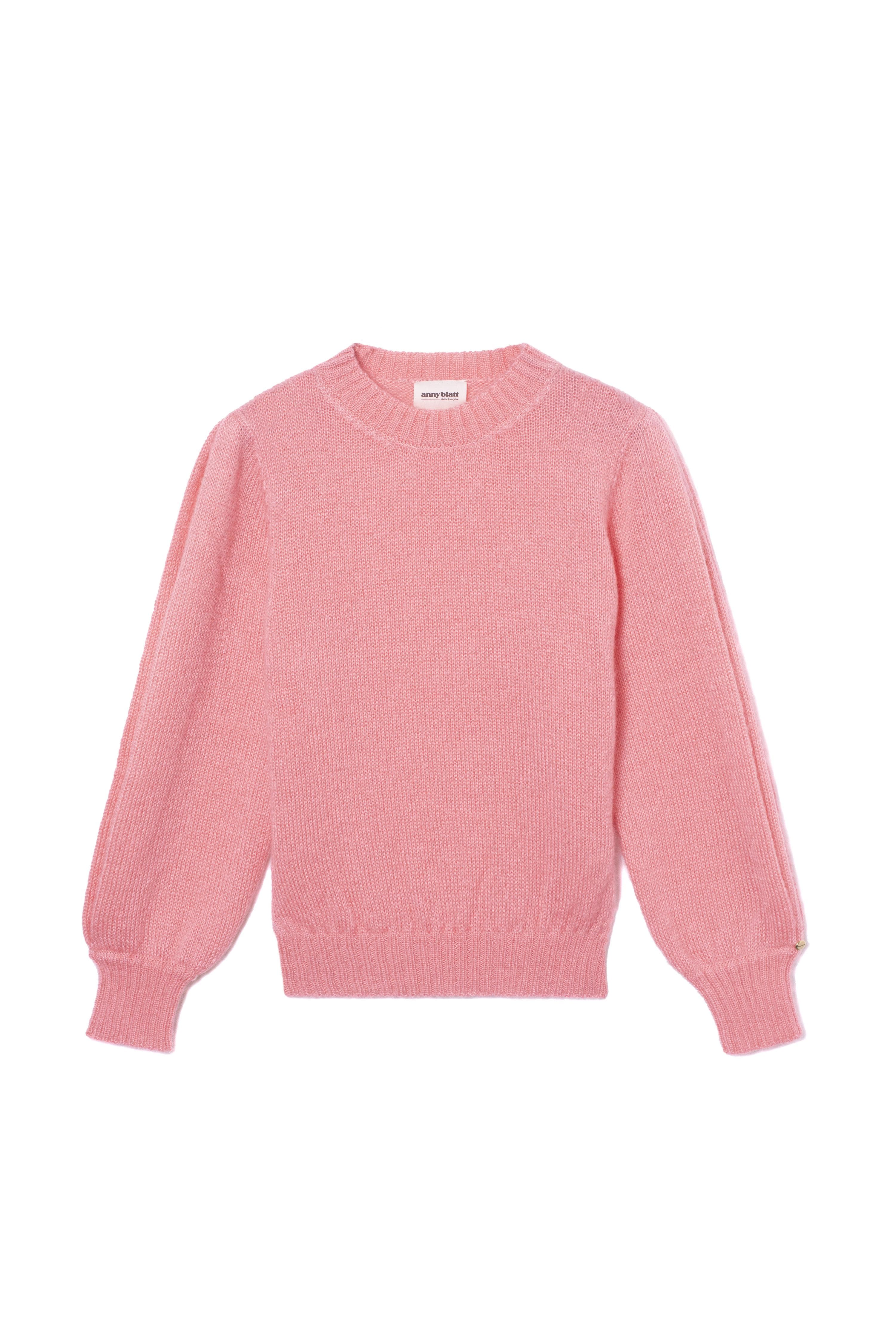 Annyblatt Alix maglione M rosa mohair seta