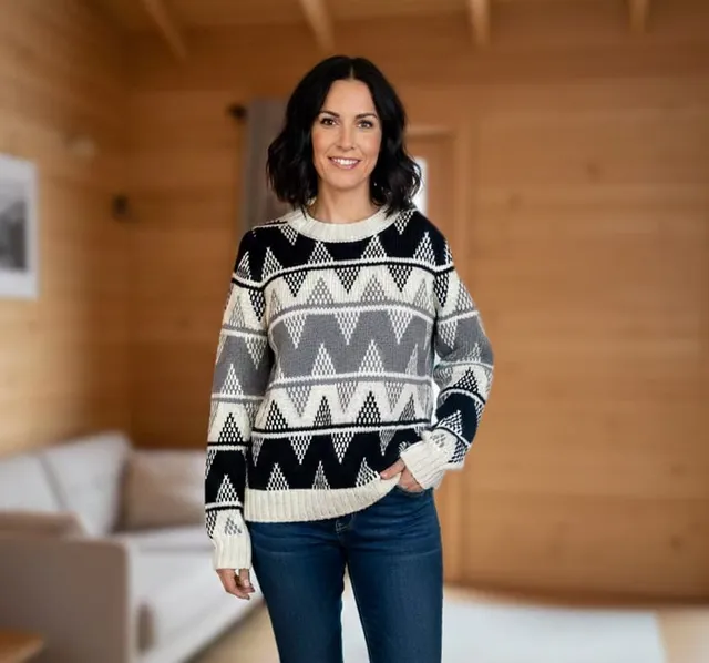Anny Blatt Janice maglione ai ferri kit maglia merino