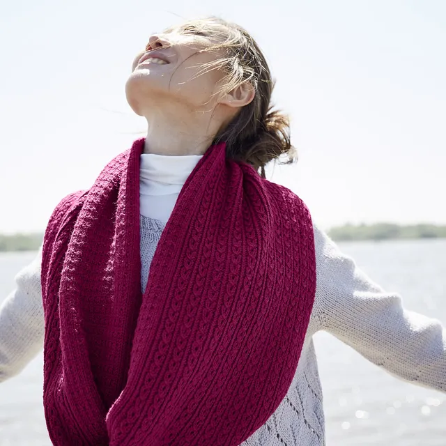 Rosy Green Wool Toco schema loop sciarpa bicolore download