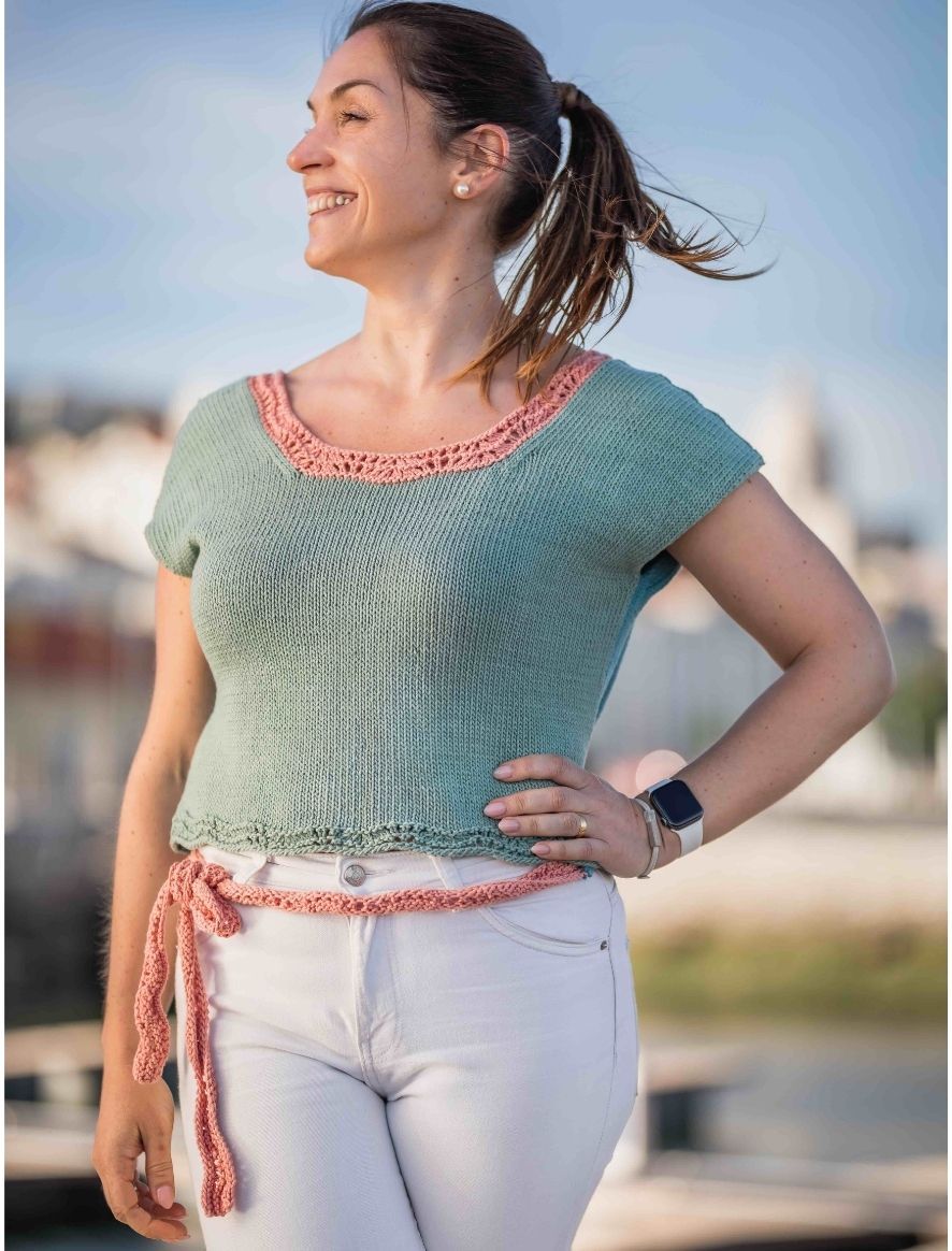Rosarios4 295 Top Atlântico schema maglia donna