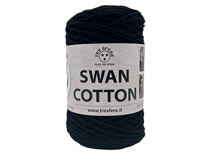 Swan Cotton 2501 cordino cotone nero 250 g tinta unita