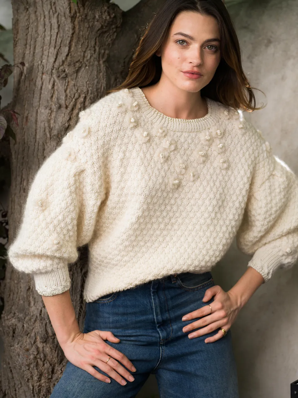 Anny Blatt Edelweiss kit pull merino Naturel taglia M