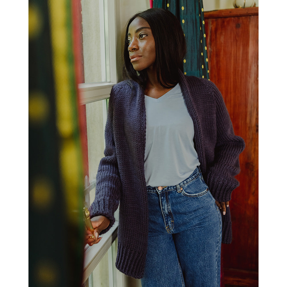 Pascuali Bubuna Schema Maglia Cardigan Oversize Lana