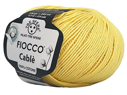 Il Filo di Arianna Fiocco Cable cotone gomitolo 100 g tinta unita