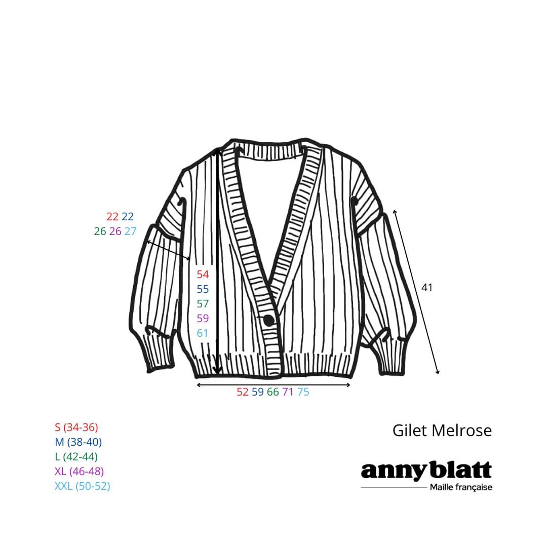 Anny Blatt Melrose gilet mohair naturel coste perlate