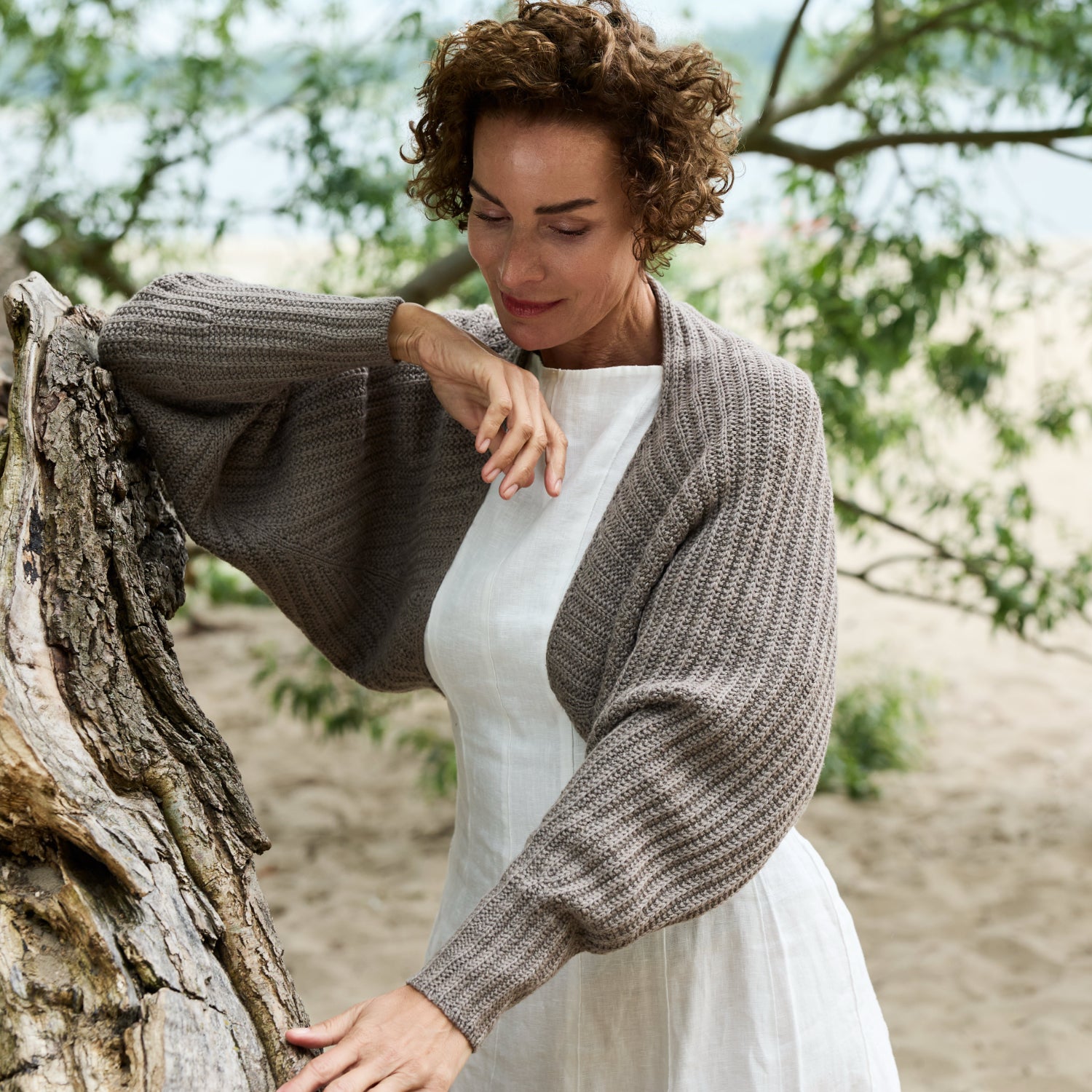 Rosy Green Wool Open Horizon schema maglia bolero