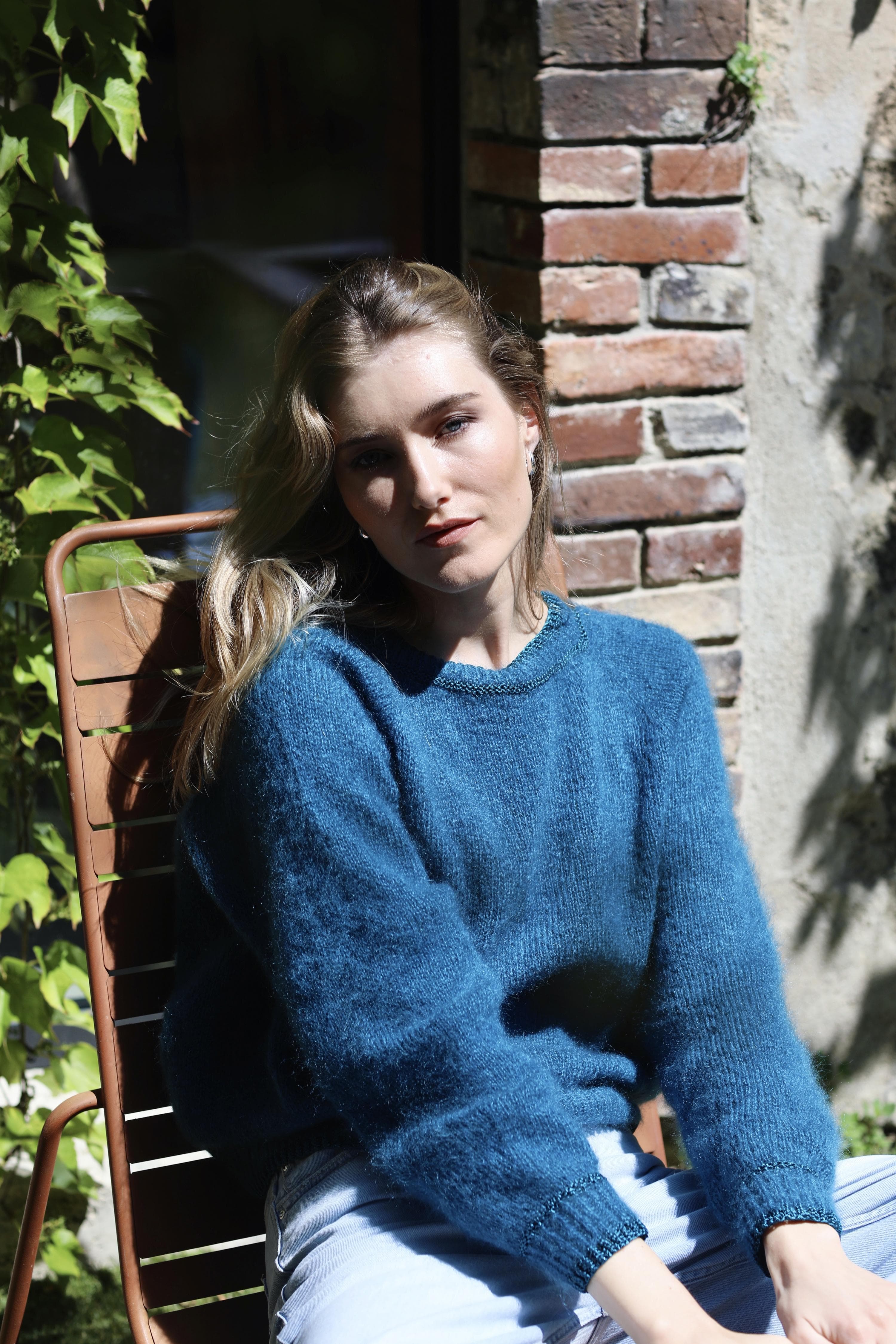 Anny Blatt Delphine kit maglia mohair pacifico taglia S
