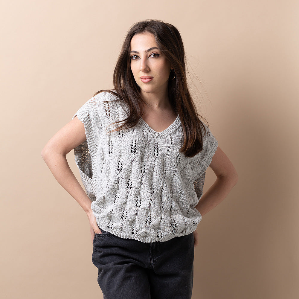 Pascuali Beech Leaf Shirt schema maglia cotone traforata