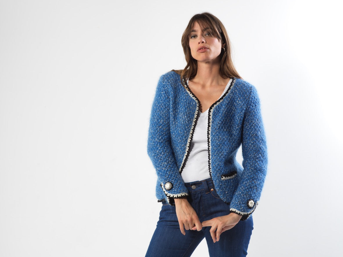 Anny Blatt Lily giacca kit maglia tweed taglia S
