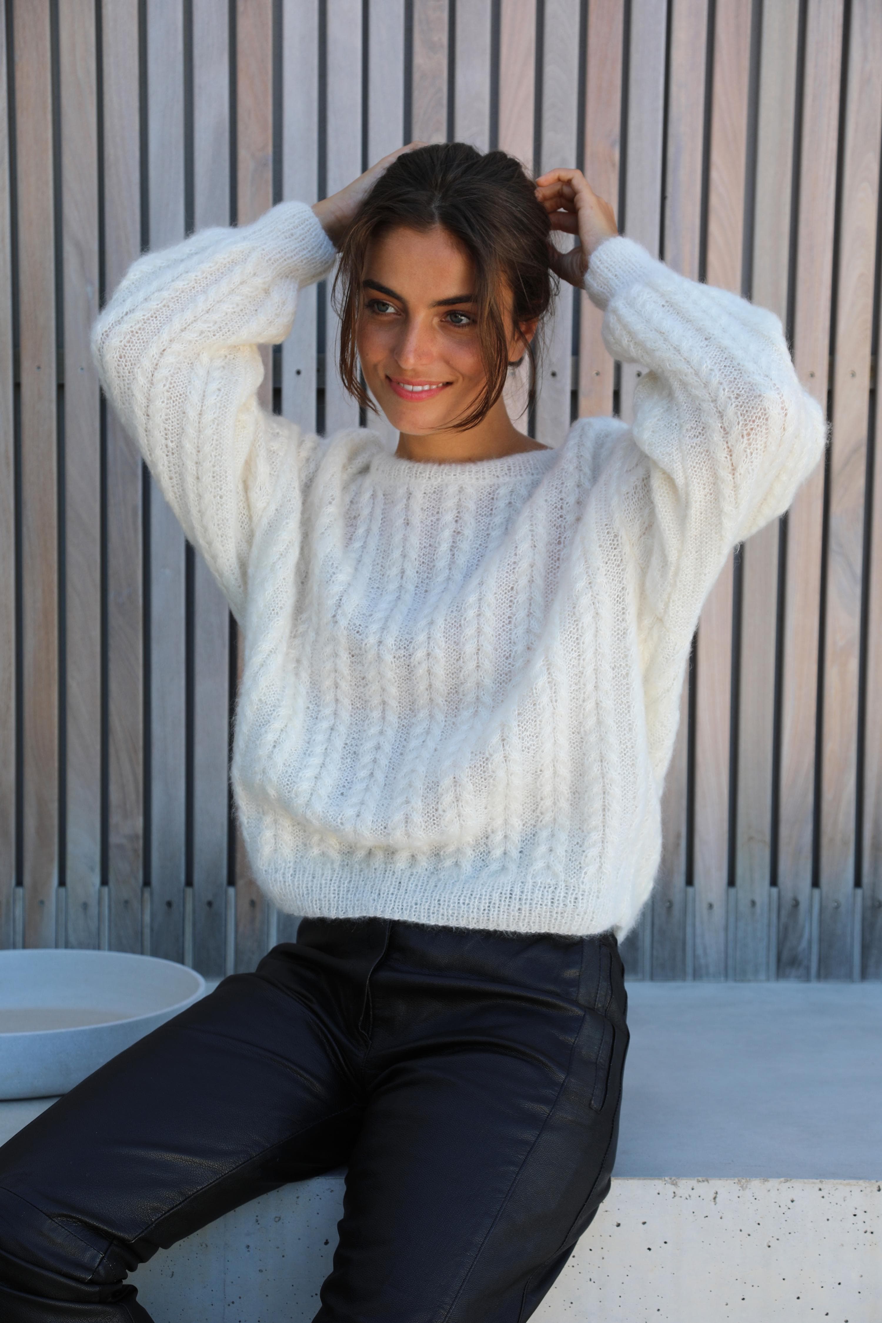 Anny Blatt Thea kit maglia maglione mohair trecce