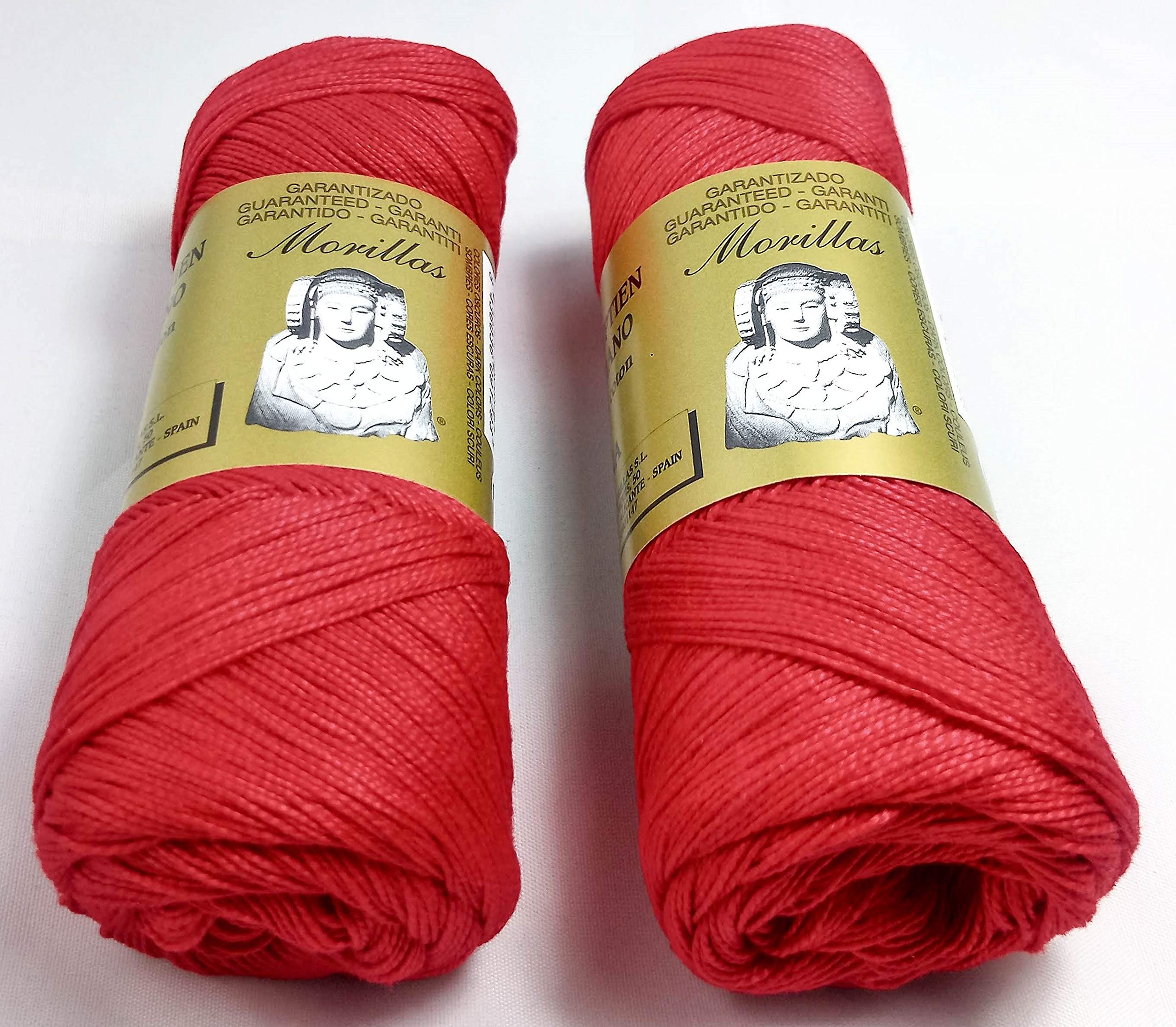Morillas Zepelines Ne 8/2 cotone perlato rosso 40 2x75 g mercerizzato