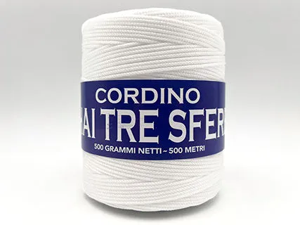 Il Filo di Arianna Thay cordino borse bianco 001 500 g