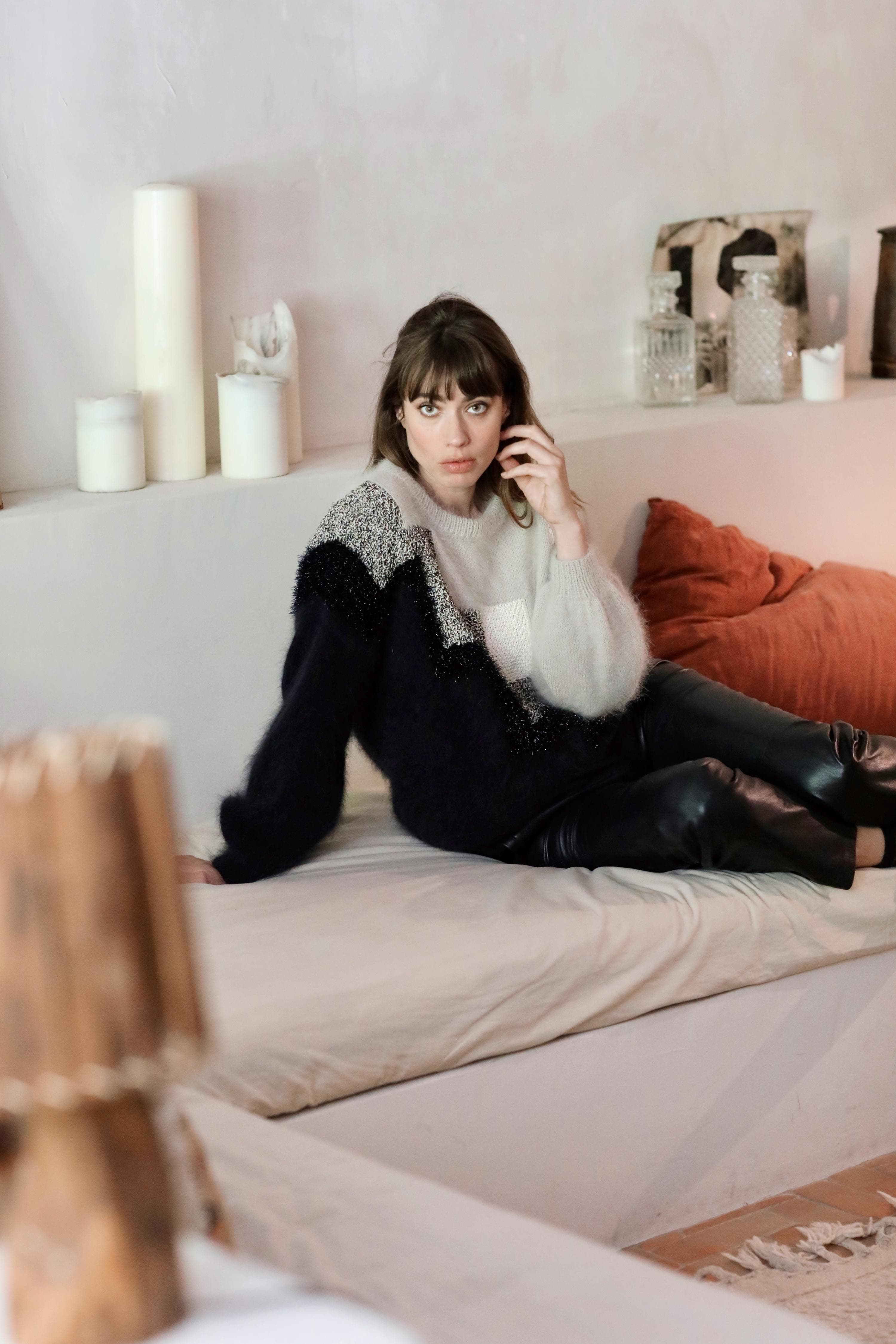 Anny Blatt Ludmilla kit maglia angora geometrico