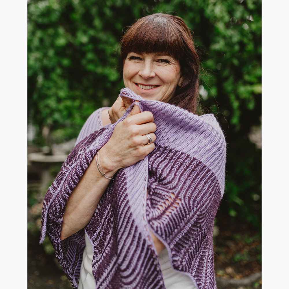 Pascuali Visteria Shawl pattern maglia scialle triangolare