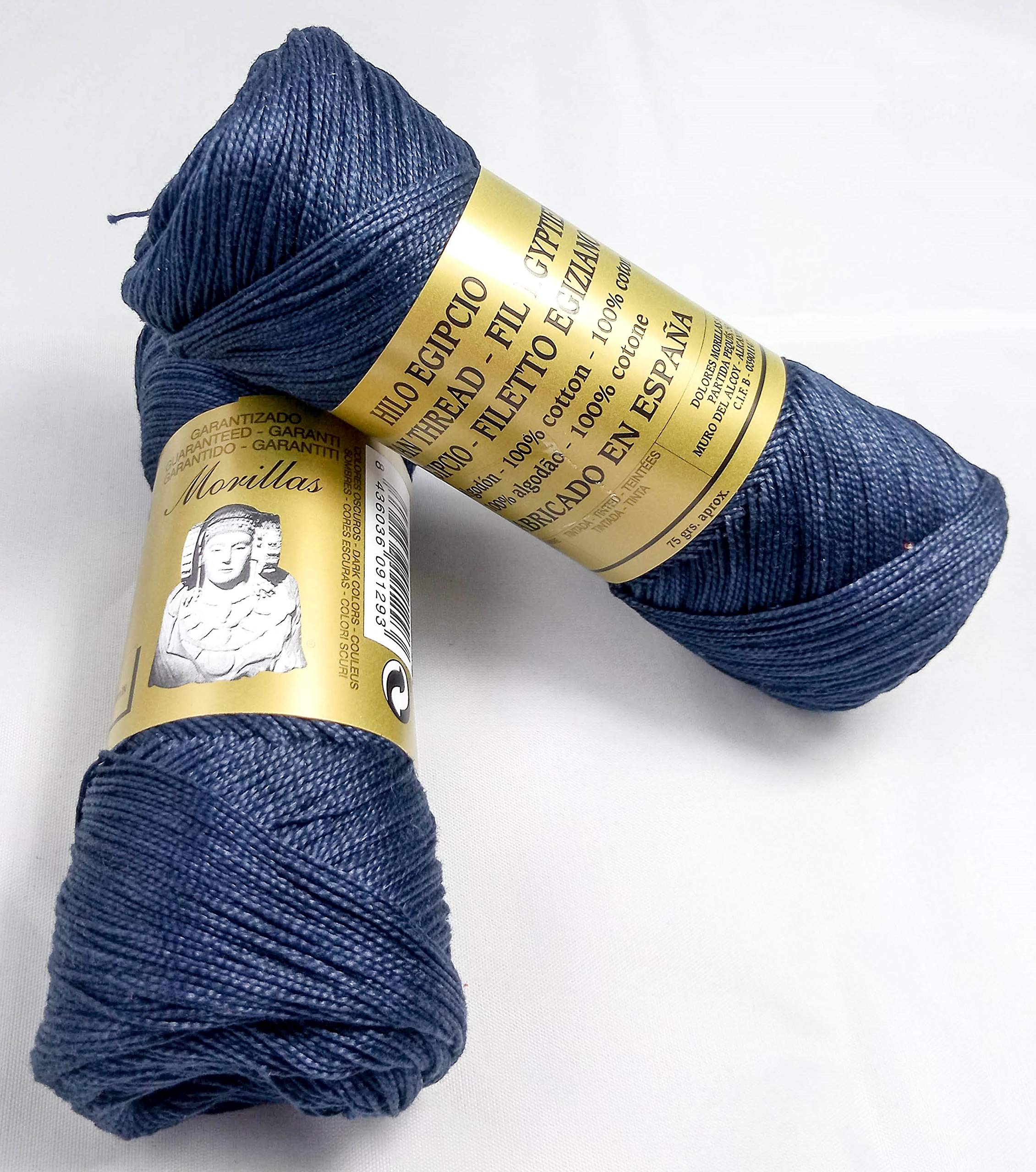 Morillas Zepelines Ne 5/2 cotone perlato blu navy 2x75 g