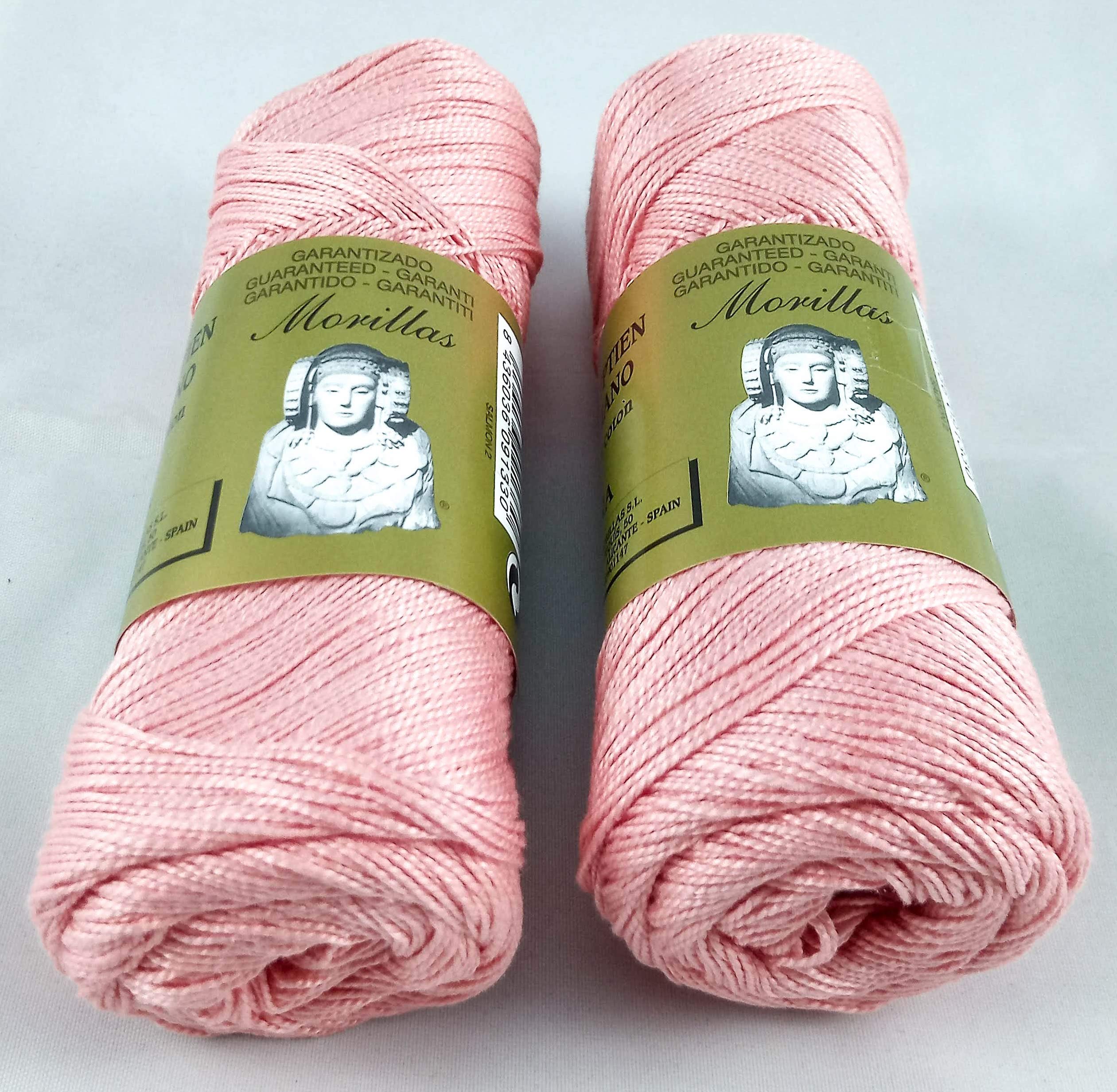 Morillas Zepelines Ne 8/2 cotone perlato salmone 2 x2 tinta unita
