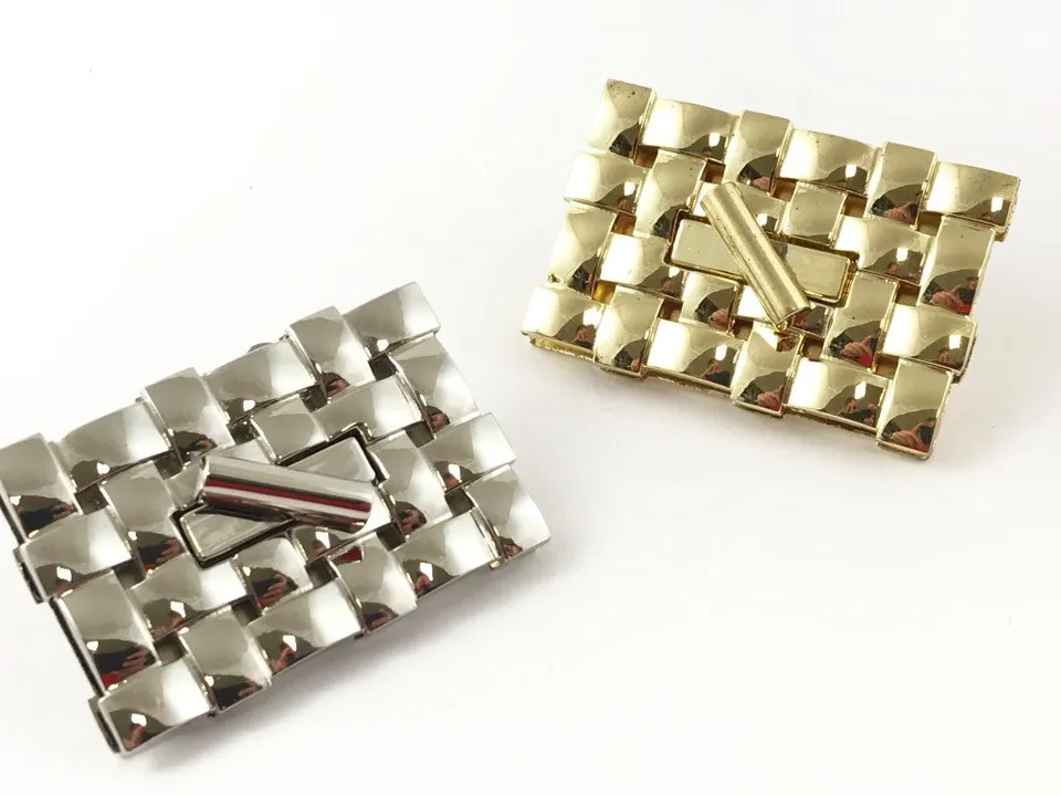Il Filo di Arianna Intrecci chiusura borsa 6x4 cm oro metallo
