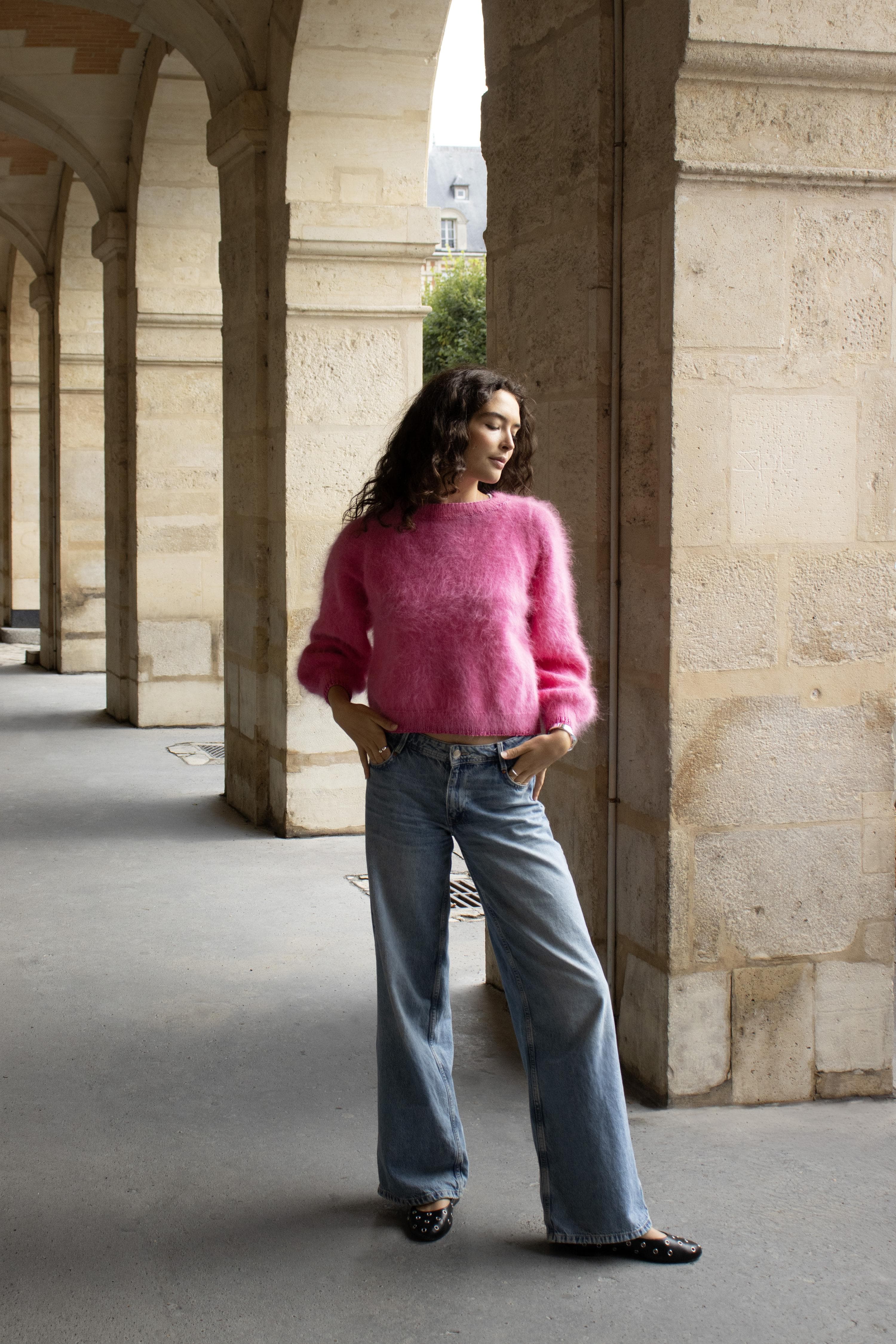Anny Blatt Nelly maglione raglan kit maglia angora