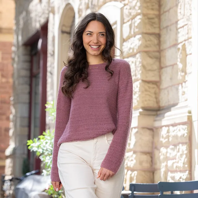 Pascuali Sunny Eve Sweater modello maglione uncinetto cashmere