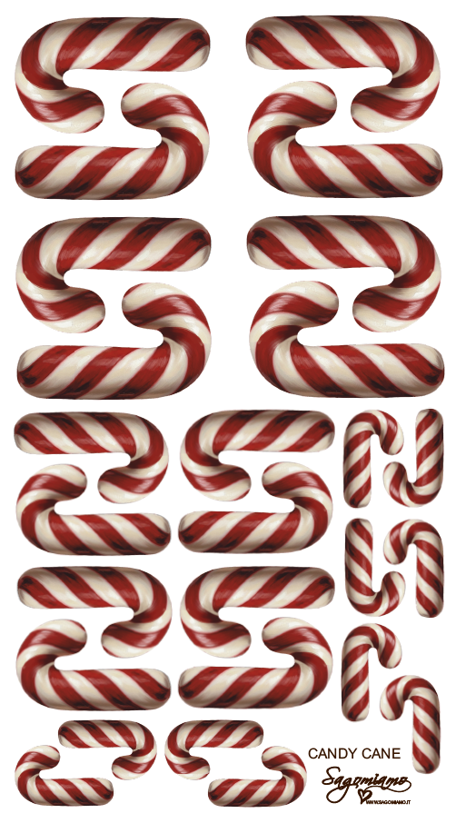 Il Filo di Arianna Pannello Candy Cane PAN 07 patch 25x45 cm