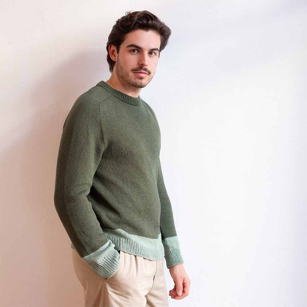 Pascuali Color Dipped Pullover schema maglia bicolore S-5XL