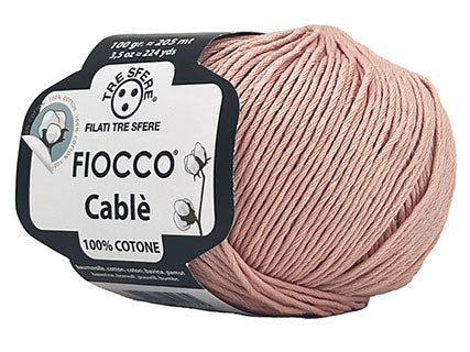 Il Filo di Arianna Fiocco Cable cotone gomitolo 100 g tinta unita