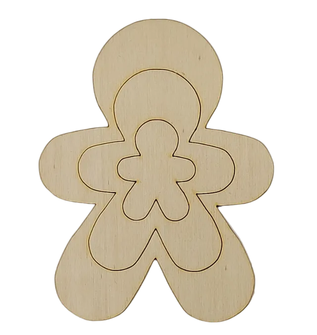 Il Filo di Arianna Sagomiamo SFL148 Ginger Sagome Legno 5-15 cm