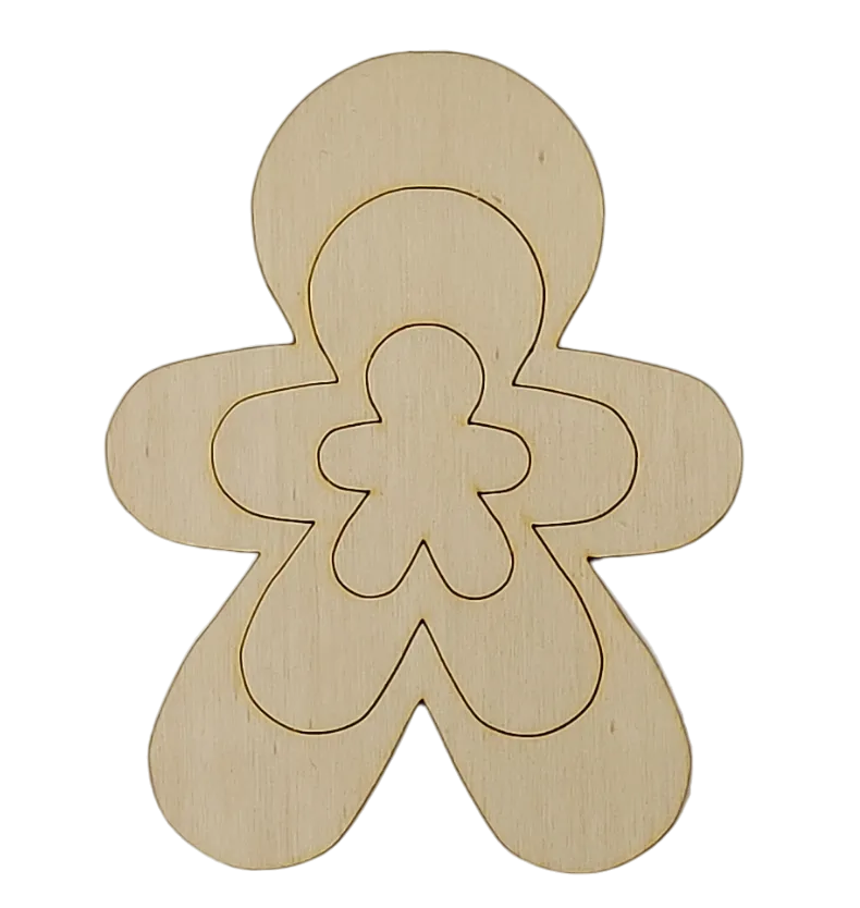 Il Filo di Arianna Sagomiamo SFL148 Ginger Sagome Legno 5-15 cm