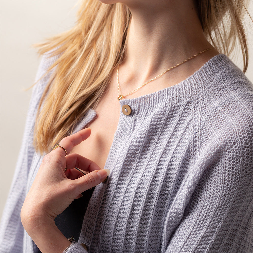 Pascuali Flowline Cardigan schema maglia top-down bottoni