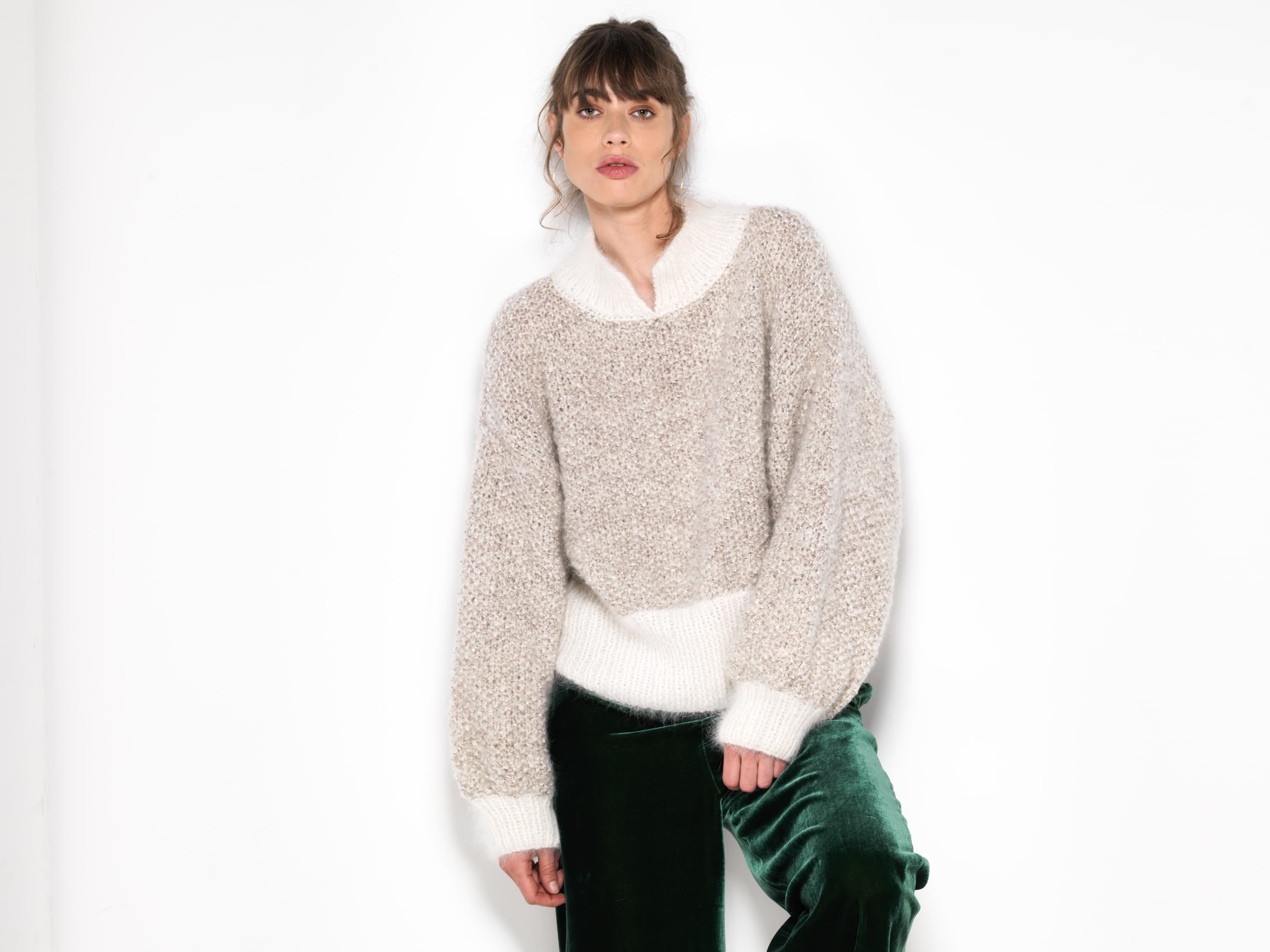 Annyblatt Becky kit maglia mohair punto riso
