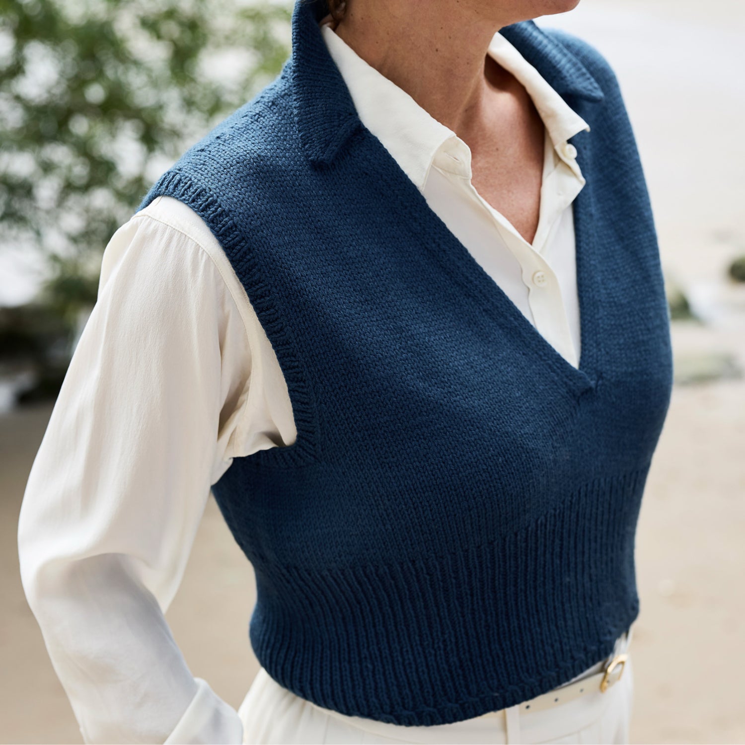 Rosy Green Wool Waymark Vest pattern gilet