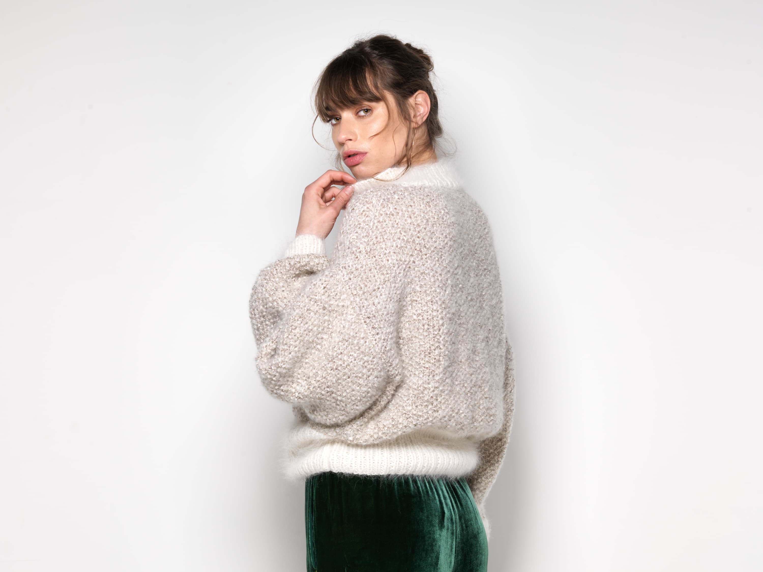 Annyblatt Becky kit maglia mohair punto riso