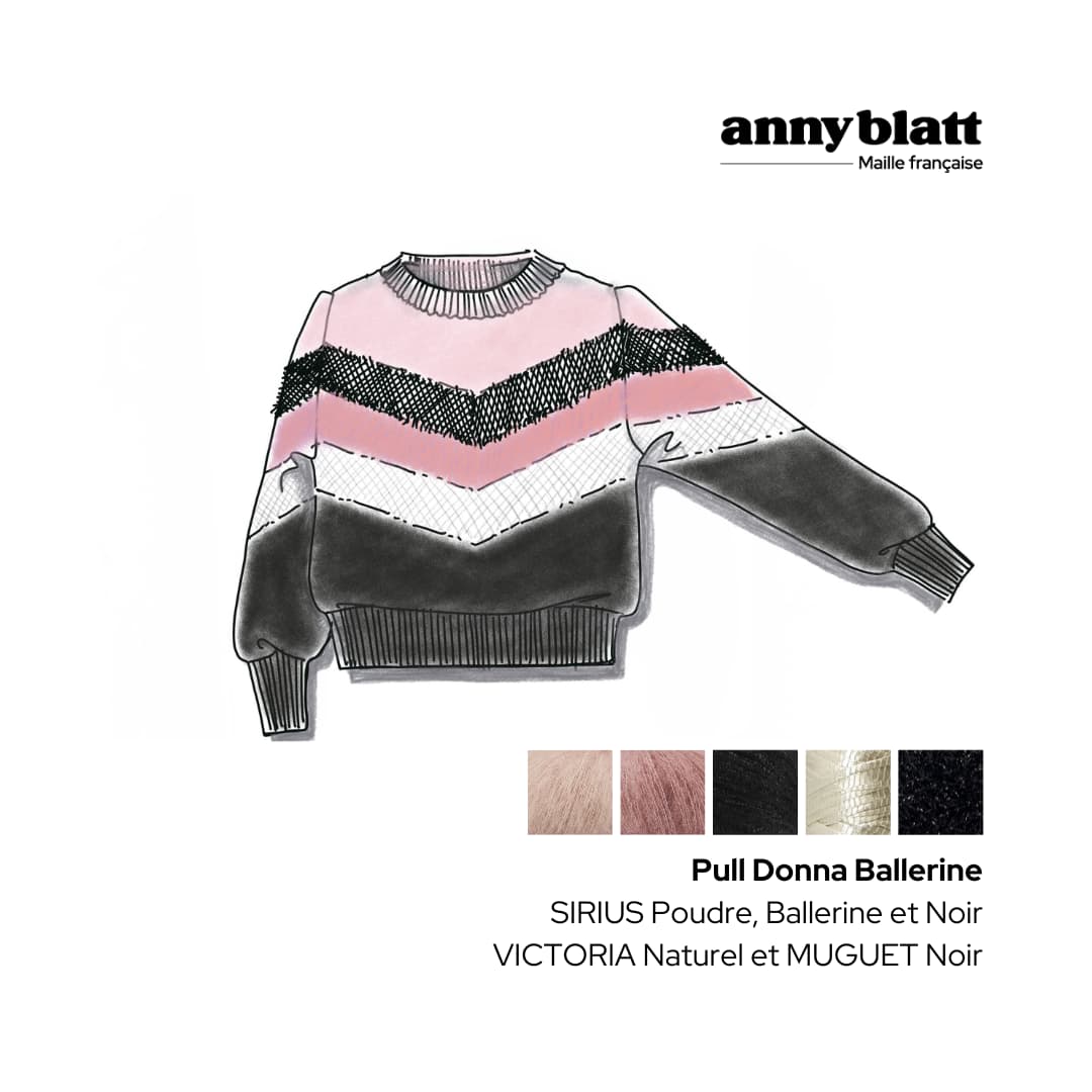 Anny Blatt Donna kit maglione mohair seta amande M