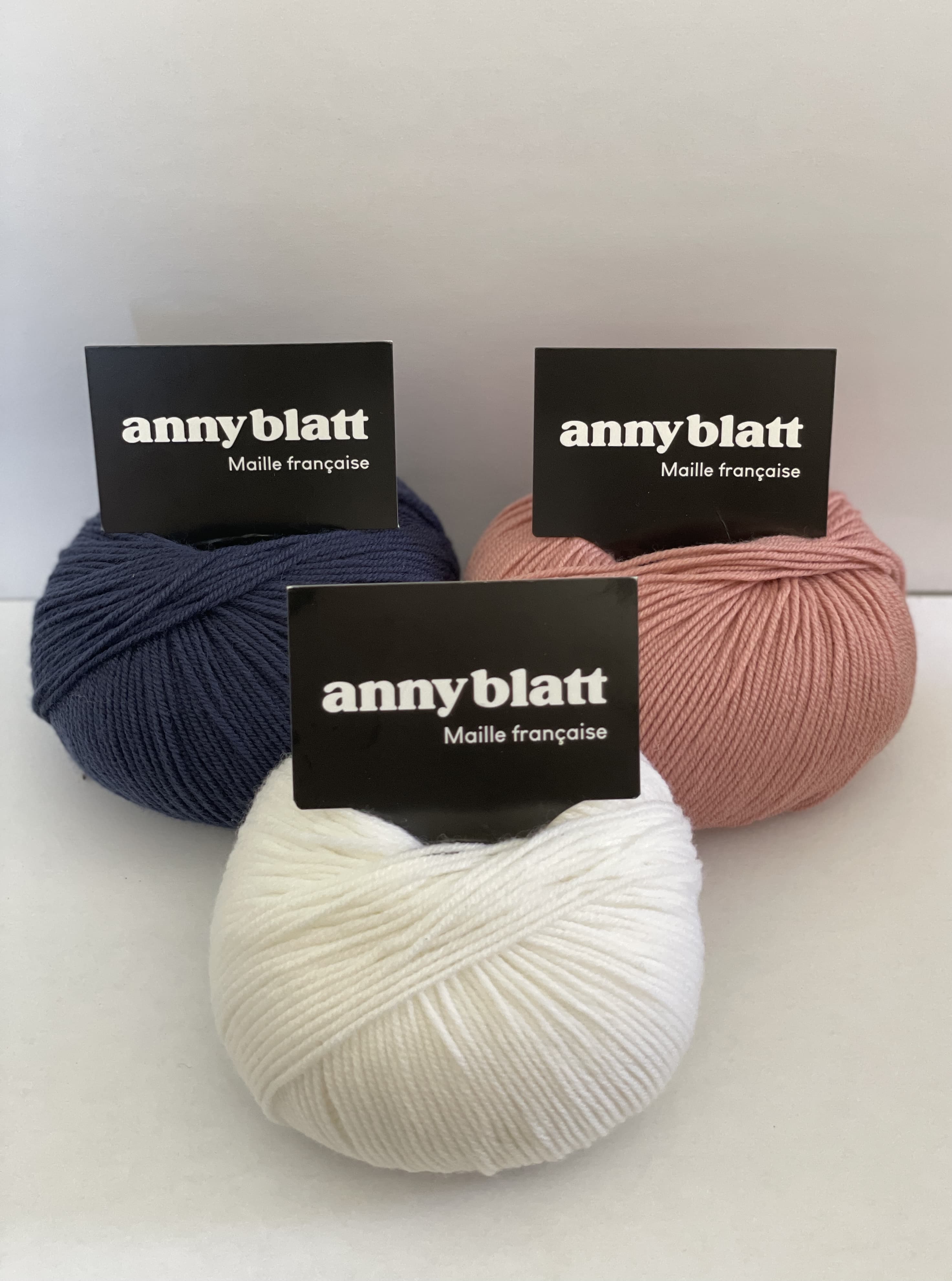 Anny Blatt Baby Peuplier kit maglioncino merino bianco taglia 1