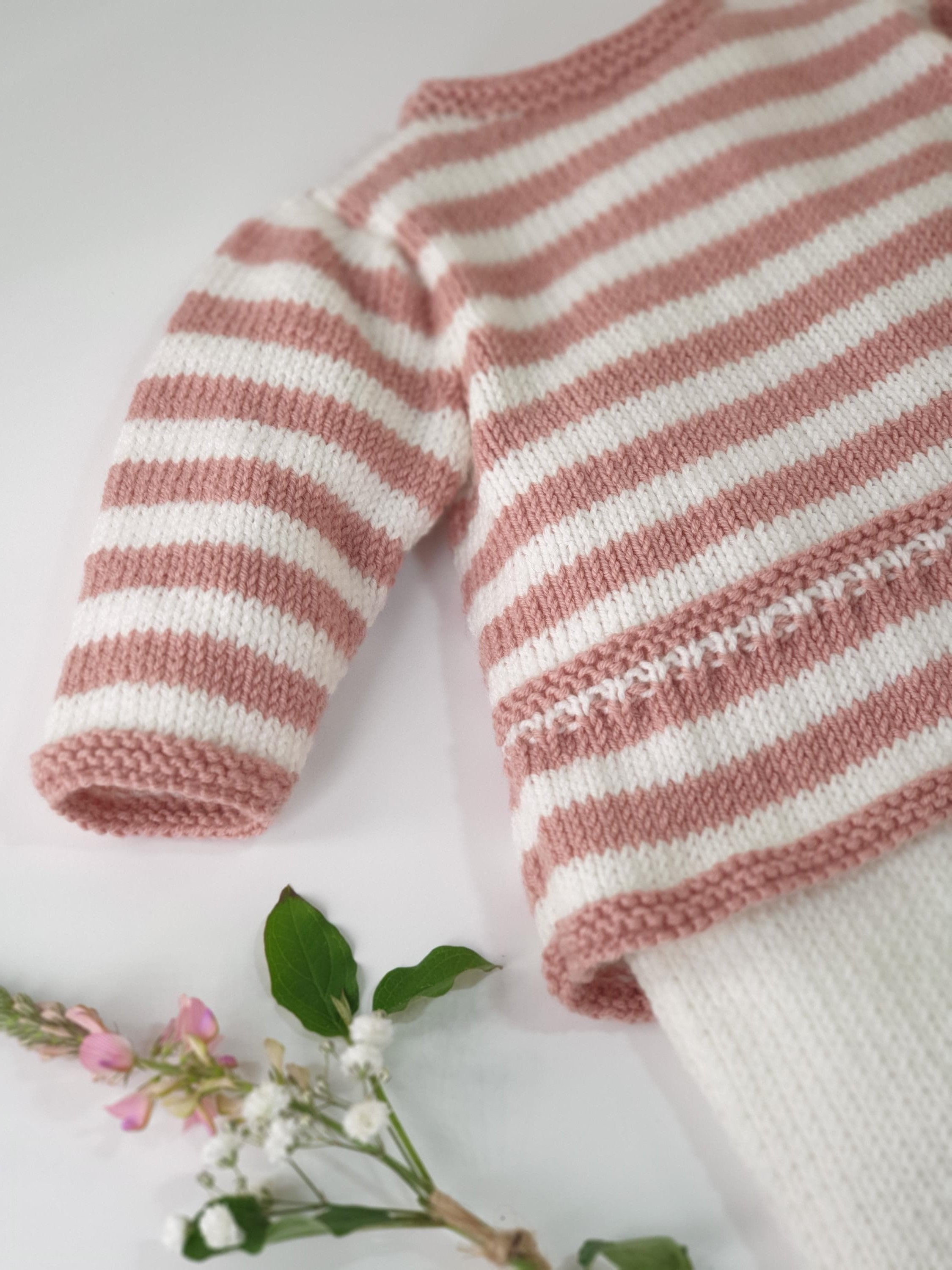 Anny Blatt Mimosa kit maglia tunica neonato righe