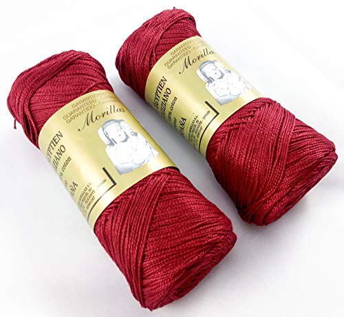 Morillas Zepelines Ne 5/2 cotone perlato granata 18 2x75 g tinta unita