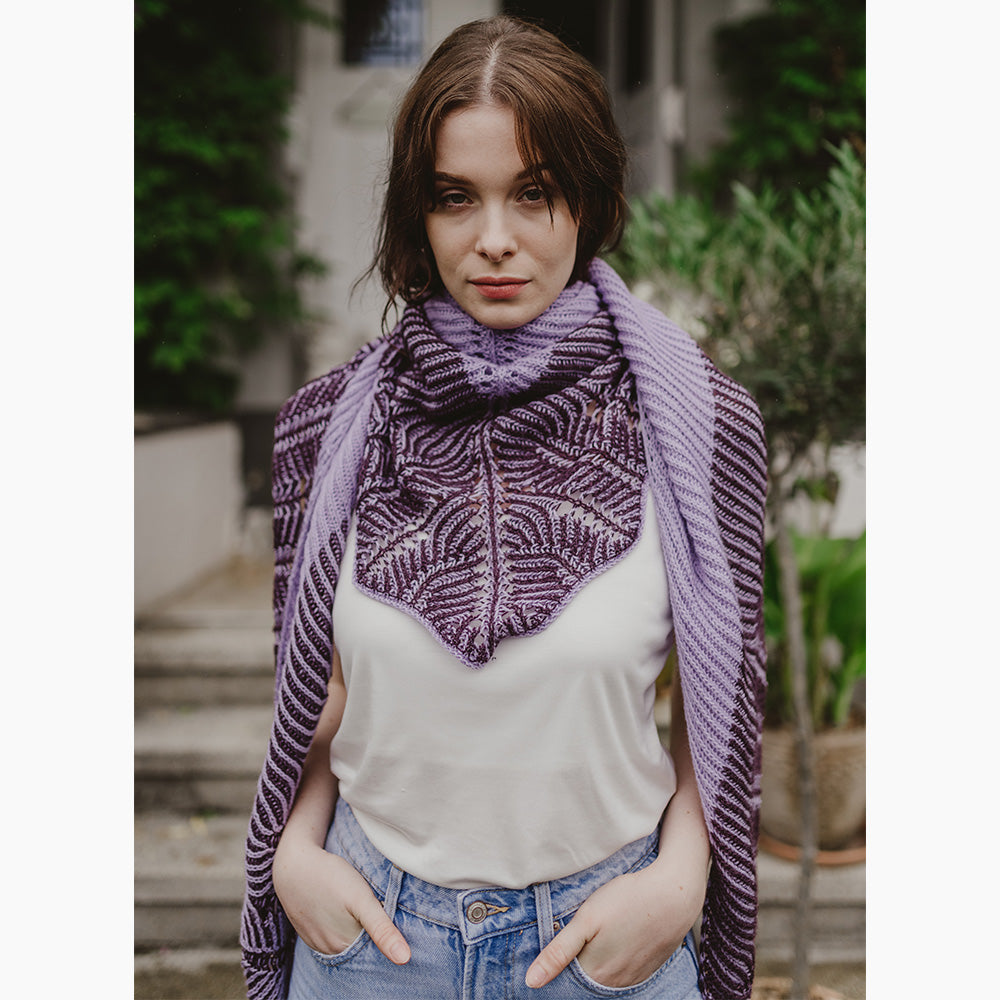 Pascuali Visteria Shawl pattern maglia scialle triangolare