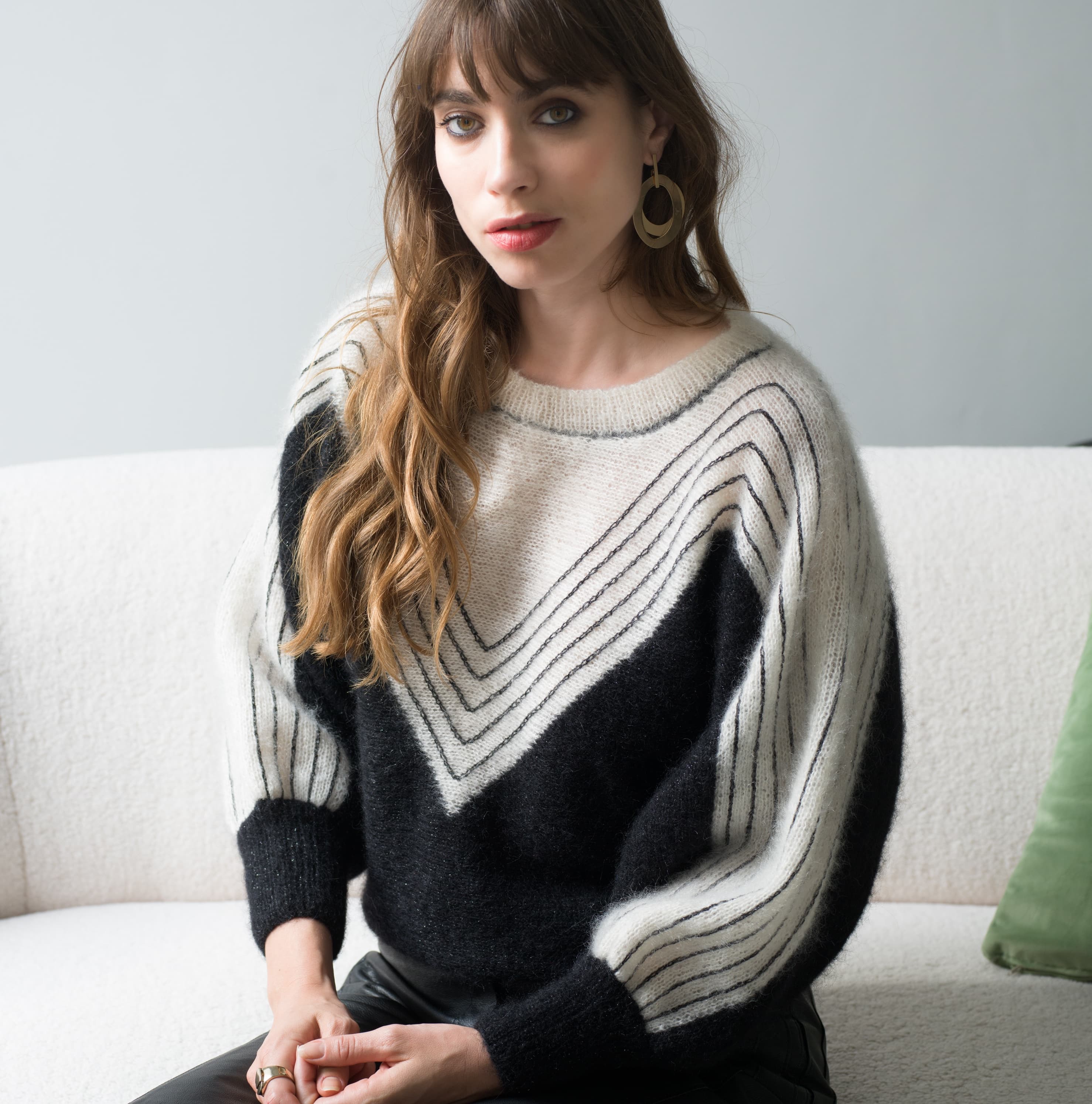Annyblatt Cyclone kit maglia pull intarsia mohair