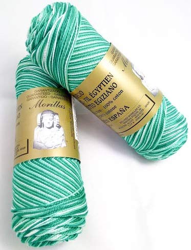Morillas Zepelines Ne 5/2 cotone perlato turchese 30 x2 multicolore